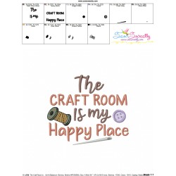 Embroidery Design Pattern - The Craft Room Is My Happy Place-3