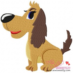 Cute Dog Embroidery  Design-1