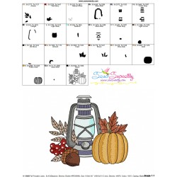 Embroidery Design Pattern - Fall Pumpkin Lantern-2-3