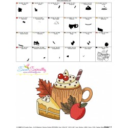 Embroidery Design Pattern - Fall Pumpkin Spice Latte-3-3
