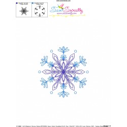 Artistic Snowflake-6 Embroidery Design Pattern-3