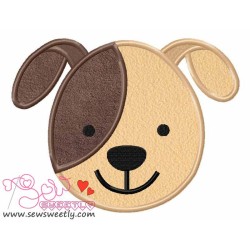 Dog Face Applique Design Pattern-2