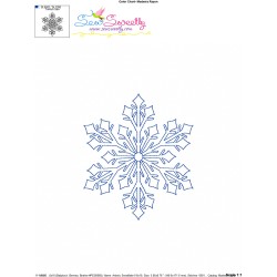 Artistic Snowflake-5 Embroidery Design Pattern-3