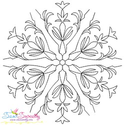 Artistic Snowflakes Embroidery Design Bundle-3