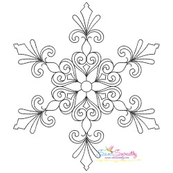 Artistic Snowflakes Embroidery Design Bundle-7