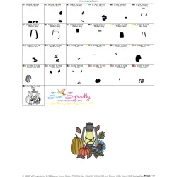 Embroidery Design Pattern - Fall Pumpkin Lantern-1-3