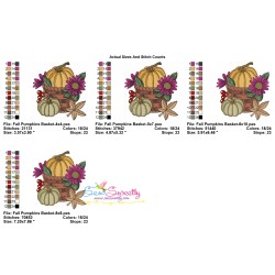 Embroidery Design Pattern - Fall Pumpkins Basket-2