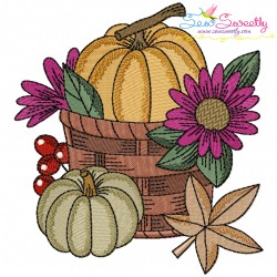 Fall Pumpkins Embroidery Design Bundle-5