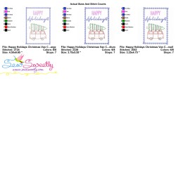 Cardstock Embroidery Design | Happy Holidays Christmas Van Greeting Card-3