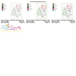 Cardstock Embroidery Design | Let It Snow Christmas Greeting Card-3