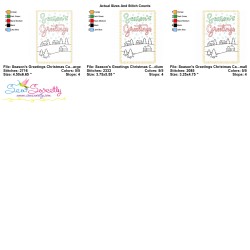 Cardstock Embroidery Design | Season's Greetings Christmas Card-2