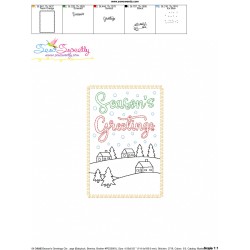 Cardstock Embroidery Design | Season's Greetings Christmas Card-3