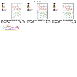 Cardstock Embroidery Design | Warm Wishes Christmas Greeting Card-2