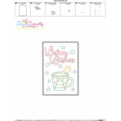 Cardstock Embroidery Design | Warm Wishes Christmas Greeting Card-3