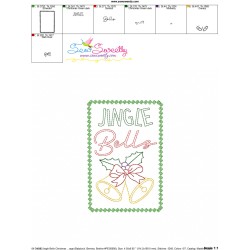 Cardstock Embroidery Design | Jingle Bells Christmas Greeting Card-3