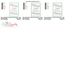 Cardstock Embroidery Design | Jingle All The Way Greeting Card-3