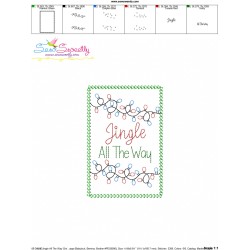 Cardstock Embroidery Design | Jingle All The Way Greeting Card-2