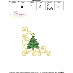 Embroidery Design Pattern - Christmas Corner Tree-3