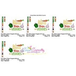 Farm Embroidery Design Pattern - Bless These Veggies-2