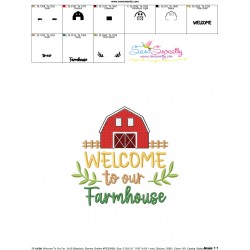 Embroidery Design Pattern - Welcome To Our Farmhouse-3