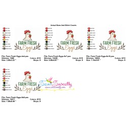Embroidery Design Pattern - Farm Fresh Eggs-2