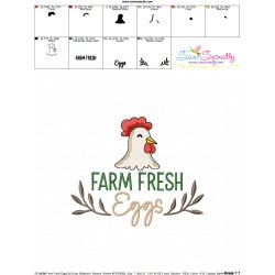 Embroidery Design Pattern - Farm Fresh Eggs-3