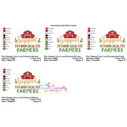 Embroidery Design Pattern - Support Your Local Farmers-2