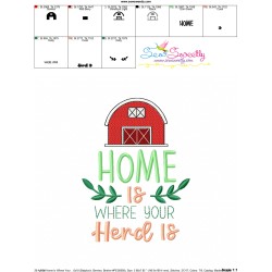 Farm Embroidery Design Pattern - Home Is Where Your Herd Is-3