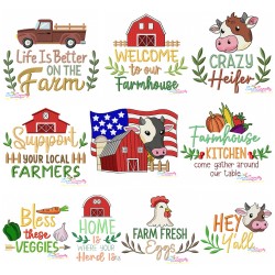 Embroidery Design Bundle - Farmhouse Designs-1