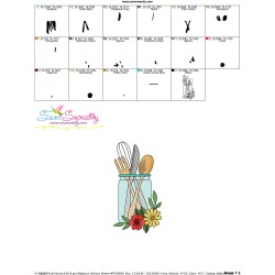 Embroidery Design Pattern- Floral Kitchen-8-3