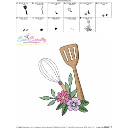 Embroidery Design Pattern- Floral Kitchen-6-3