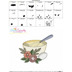 Embroidery Design Pattern- Floral Kitchen-5-3