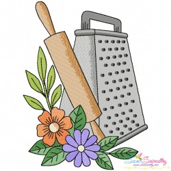 Embroidery Design Pattern- Floral Kitchen-3-1