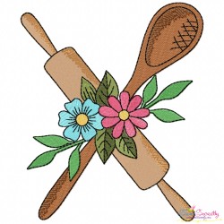 Embroidery Design Bundle- Floral Kitchen Patterns-4