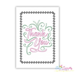 Cardstock Embroidery Design - Thank You Greeting Card-10-1