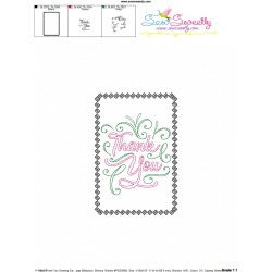 Cardstock Embroidery Design - Thank You Greeting Card-10-3