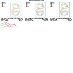 Cardstock Embroidery Design - Thank You Greeting Card-9-2