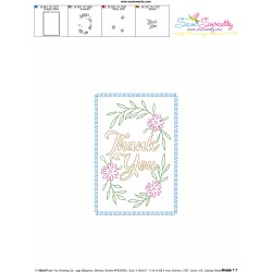 Cardstock Embroidery Design - Thank You Greeting Card-9-3