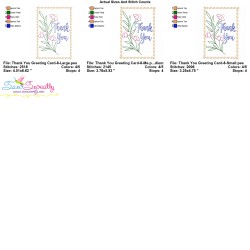 Cardstock Embroidery Design - Thank You Greeting Card-8-2