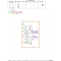 Cardstock Embroidery Design - Thank You Greeting Card-8-3