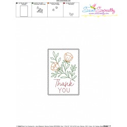 Cardstock Embroidery Design - Thank You Greeting Card-6-3