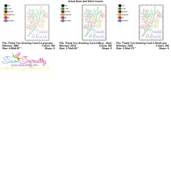 Cardstock Embroidery Design - Thank You Greeting Card-3-2