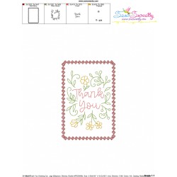 Cardstock Embroidery Design - Thank You Greeting Card-7-3