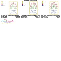 Cardstock Embroidery Design - Thank You Greeting Card-4-2