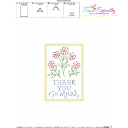 Cardstock Embroidery Design - Thank You Greeting Card-4-3