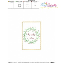 Cardstock Embroidery Design - Thank You Greeting Card-2-3