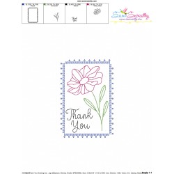 Cardstock Embroidery Design - Thank You Greeting Card-1-3