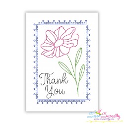 Cardstock Embroidery Design - Thank You Greeting Cards Bundle-11