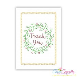 Cardstock Embroidery Design - Thank You Greeting Cards Bundle-6