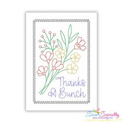 Cardstock Embroidery Design - Thank You Greeting Cards Bundle-4